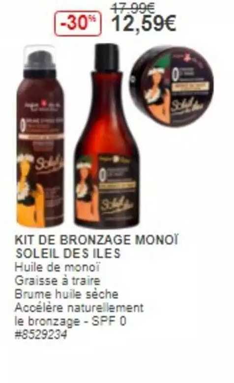 Kit De Bronzage Monoï Soleil Des îles