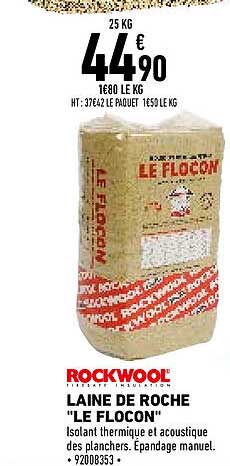 laine de roche "le flocon" rockwool