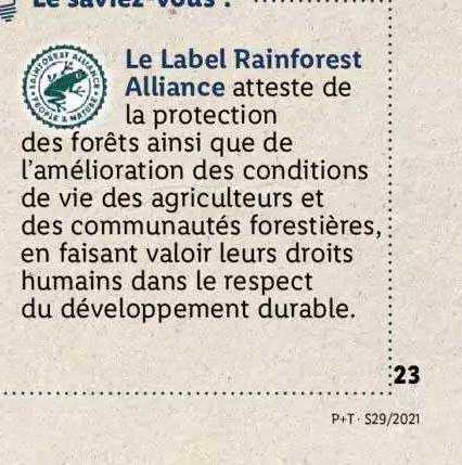 Le Label Rainforest Alliance