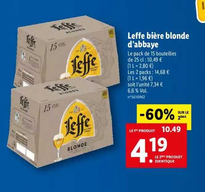 Leffe Bière Blonde D'abbaye