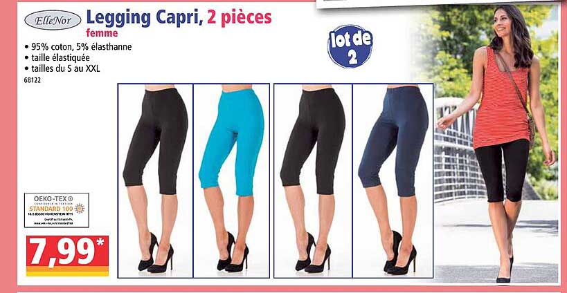 Legging Capri, 2 Pièces Ellenor