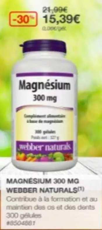magnésium 300 mg webber naturals