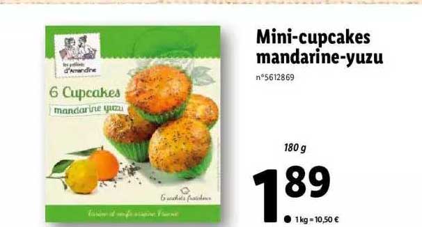 Mini-cupcakes Mandarine-yuzu