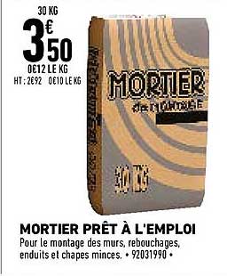 mortier prêt à l'emploi
