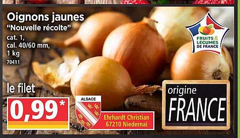 Oignons Jaunes "nouvelle Récolte"