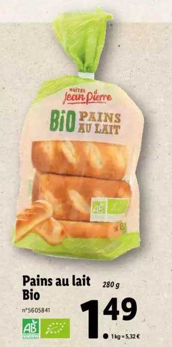 pains au lait bio maître jean pierre