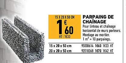 parpaing de chaînage