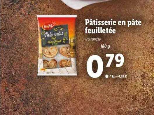 pâtisserie en pâte feuilletée sol mar