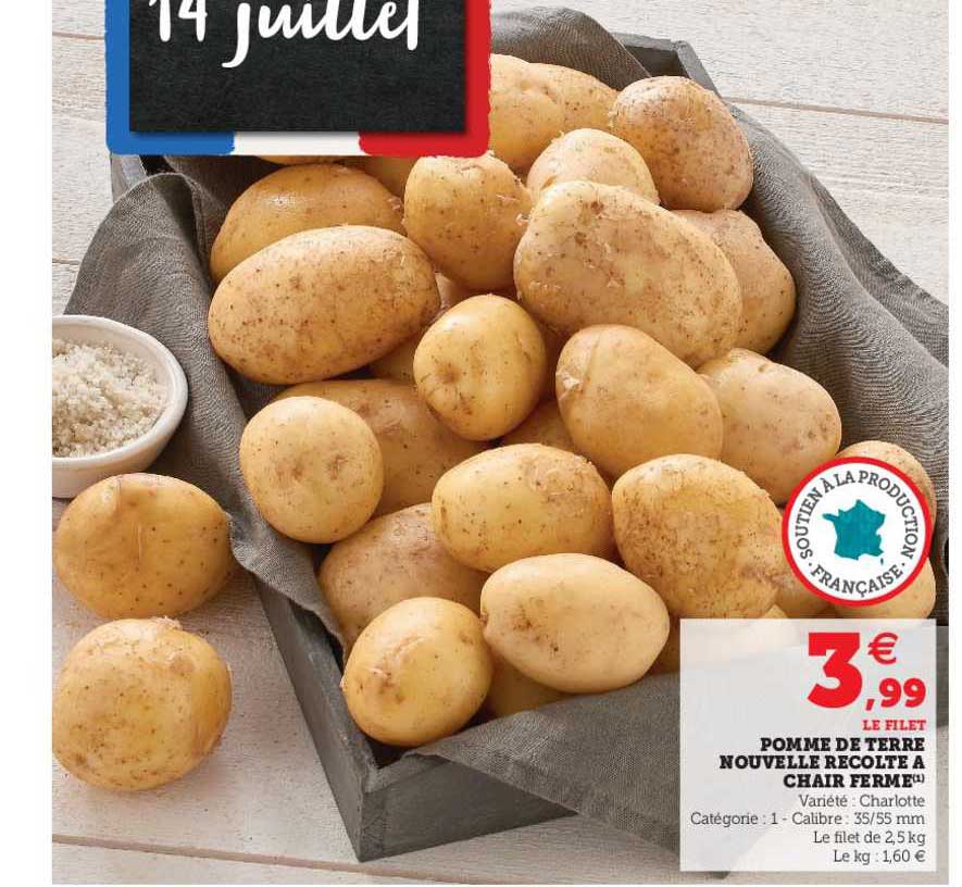 pomme de terre nouvelle récolte à chair ferme