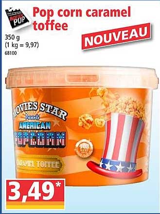 pop corn caramel toffee