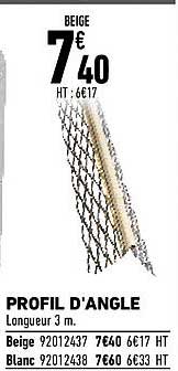 profil d'angle