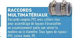 raccords multimatériaux