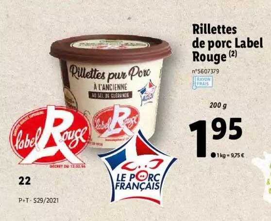 Rillettes De Porc Label Rouge Saveurs De Nos Régions Label Rouge