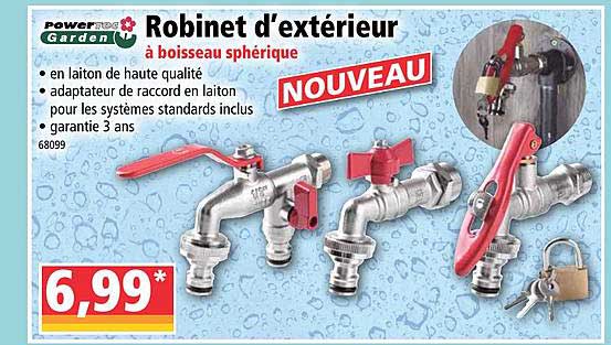 robinet d'extérieur powertec garden