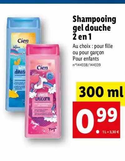 Shampooing Gel Douche 2 En 1 Cien