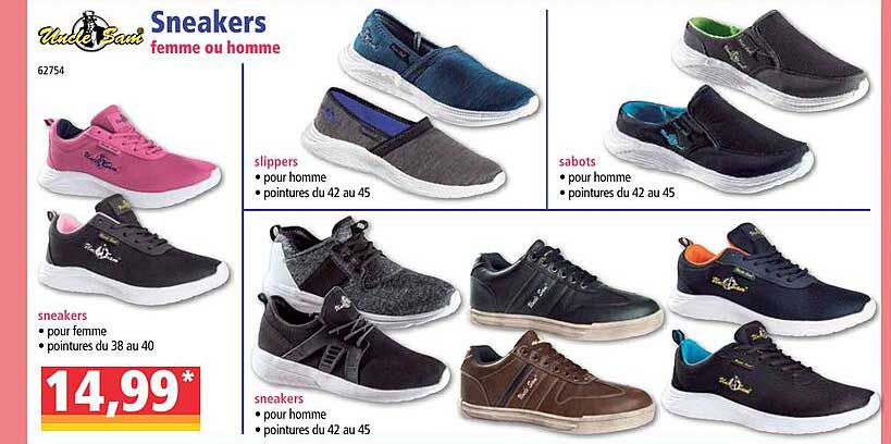 sneakers femme ou homme uncle sam