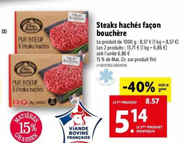 steaks hachés façon bouchère