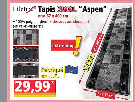 tapis xxxl "aspen" lifetex