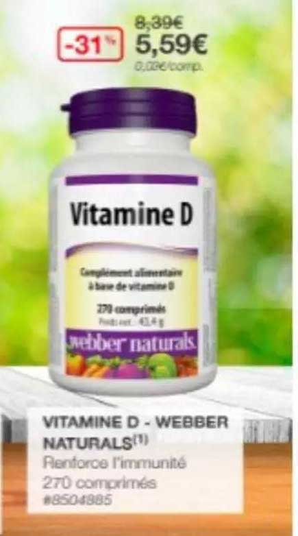 Vitamine D - Webber Naturals