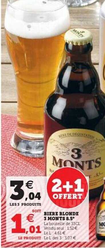 bière blonde 3 monts 8.5°