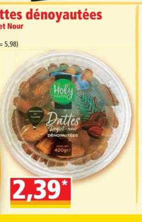 dattes dénoyautées holy