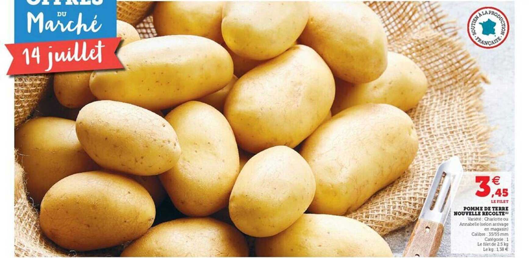 pomme de terre nouvelle récolte