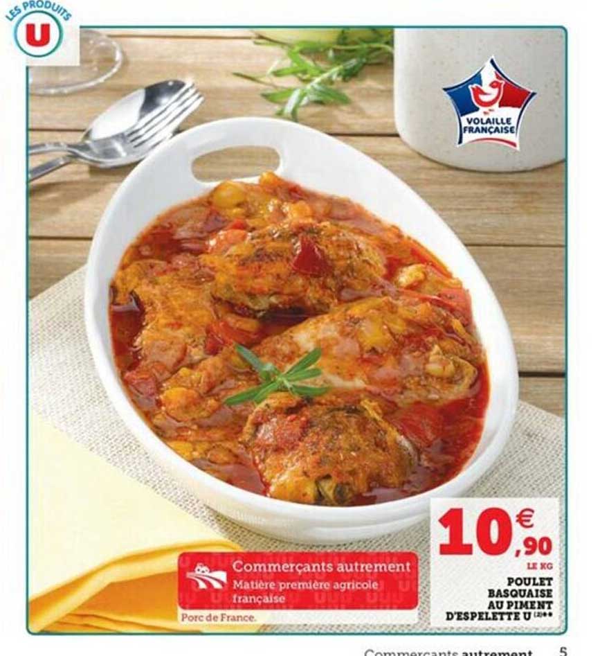 poulet basquaise au piment d'espelette u