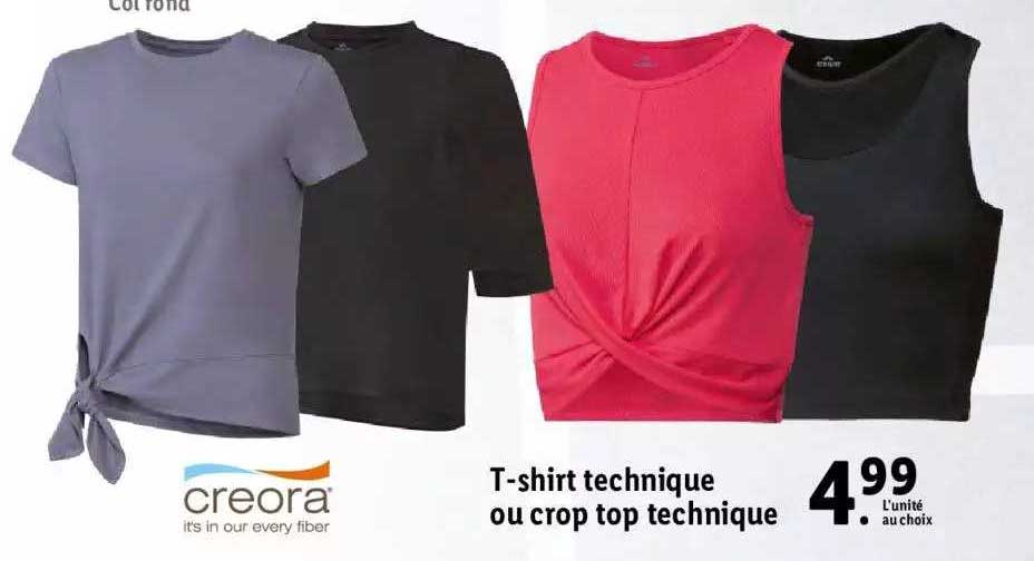 t-shirt techniques ou crop top technique creora