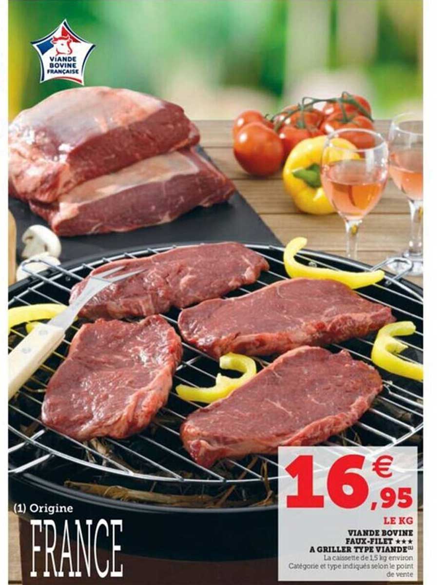 viande bovine faux-filet***à griller type viande