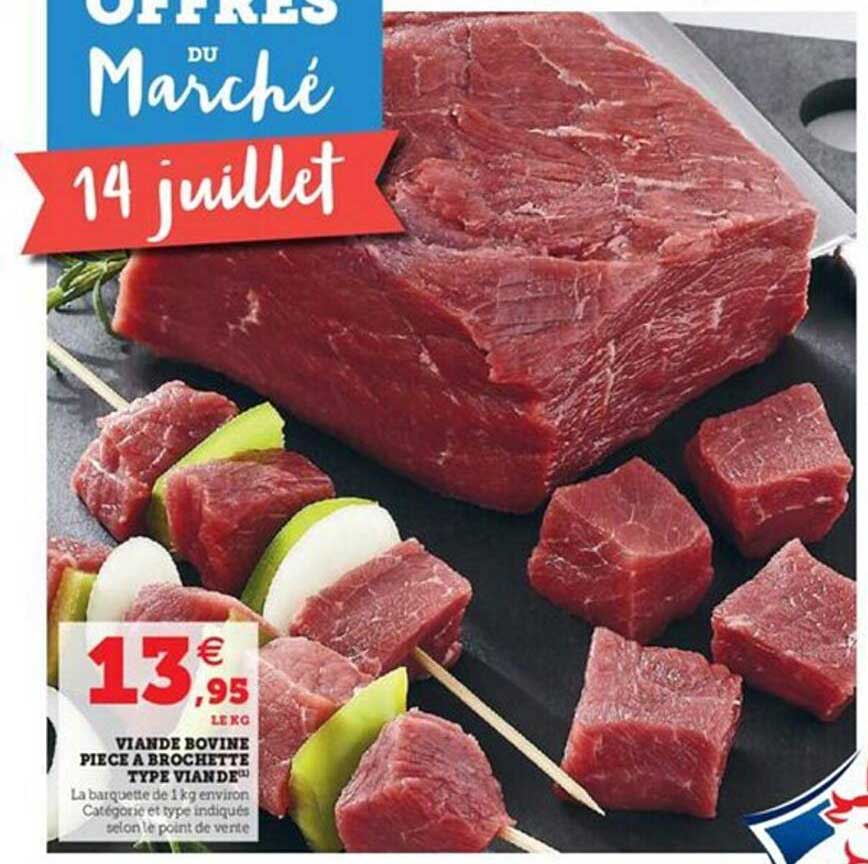viande bovine pièce à brochette type viande