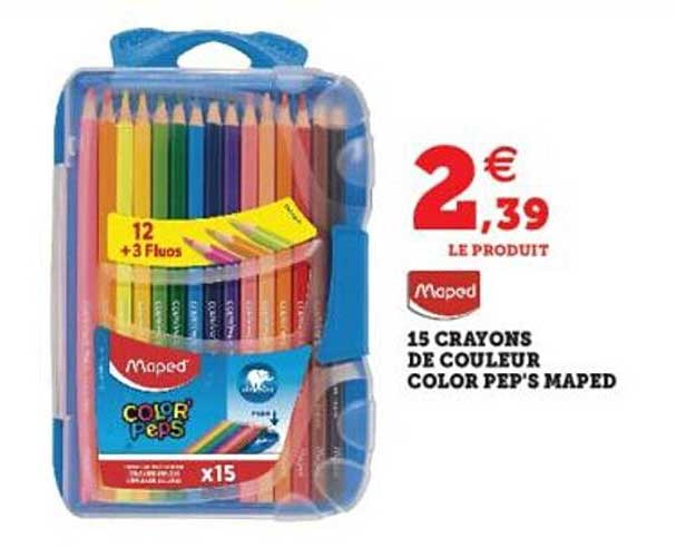 12 crayons de couleur color pep's maped