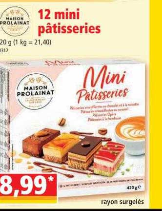 12 mini pâtisseries maison prolainat