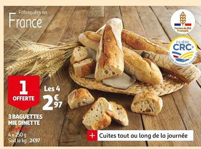 3 baguettes mie dinette