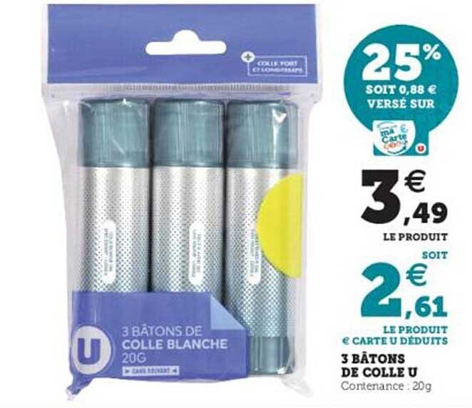 3 Bâtons De Colle U
