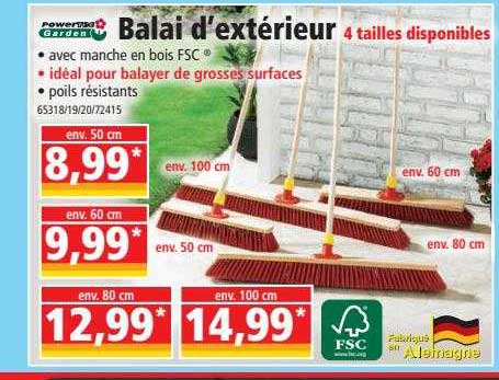 balai d'extérieur 4 tailles disponibles powertec garden