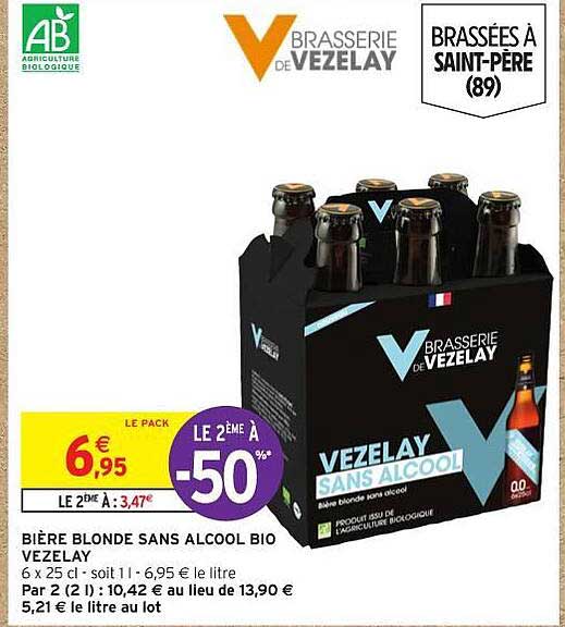 bière blonde sans alcool bio vezelay