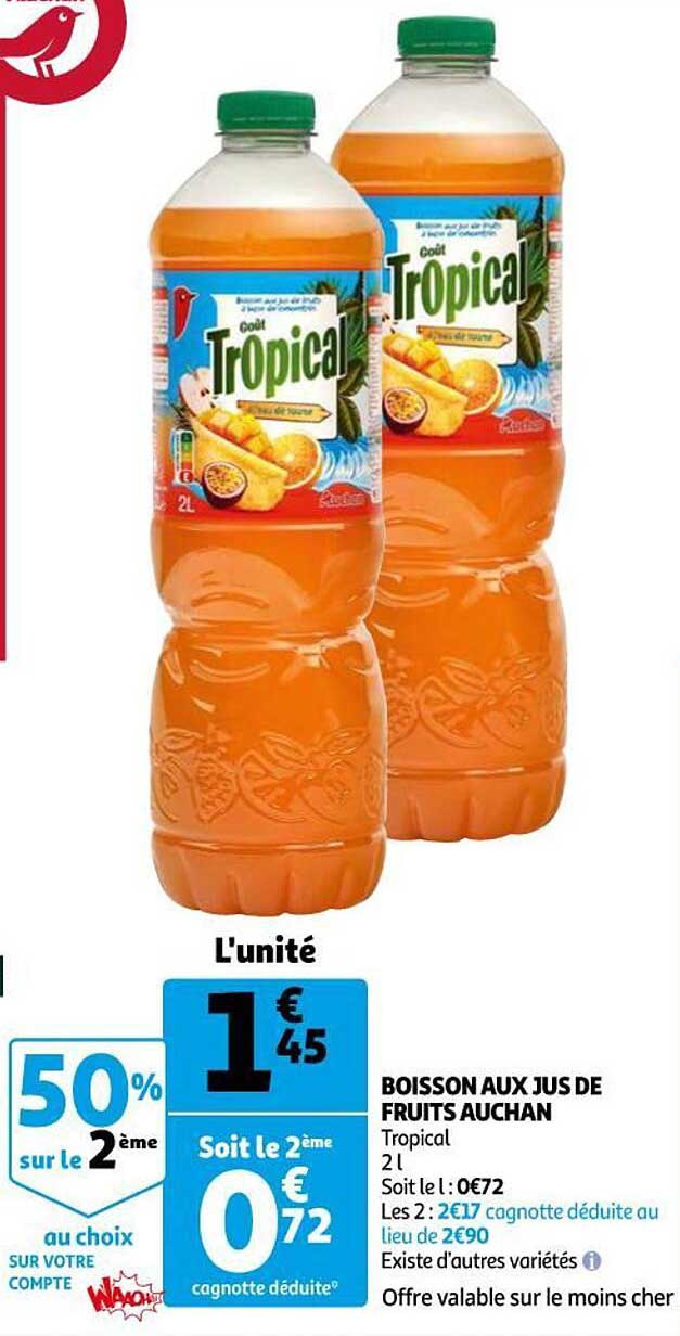 Boisson Aux Jus De Fruits Auchan