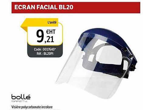 bollé écran facial bl20