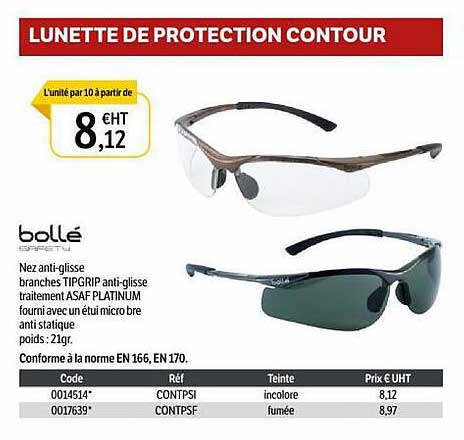 brollé lunette de protection contour