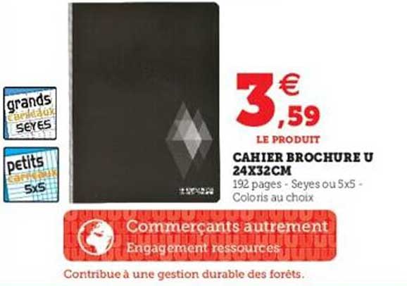 Cahier Brochure U 24x32cm