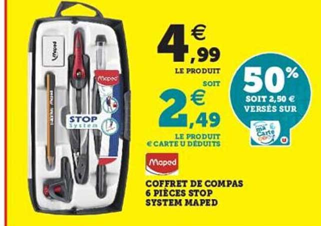 Coffret De Compas 6 Pièces Stop System Maped