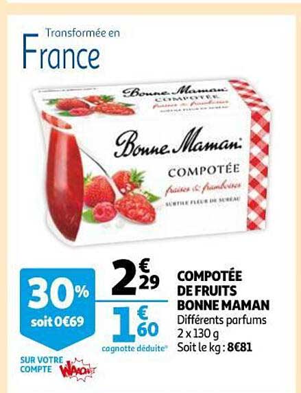 compotée de fruits bonne maman
