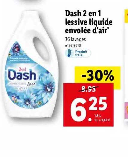dash 2 en 1 lessive liquide envolée d'air