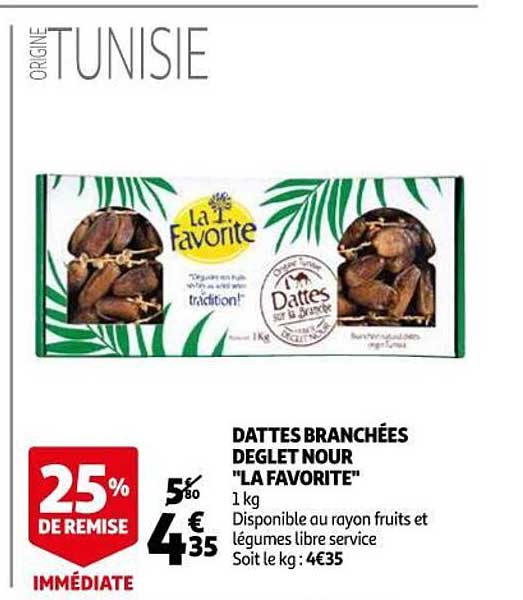 datets branchées deglet nour "la favorite" 25% de remise immédiate