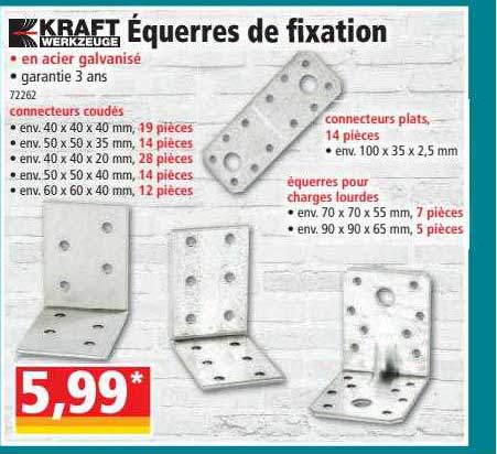 équerres de fixation kraft werkzeuge