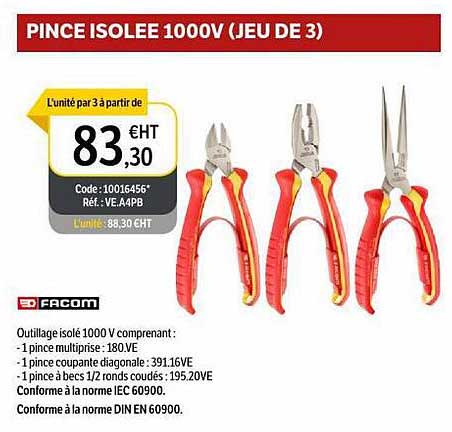 facon pince isolée 1000v