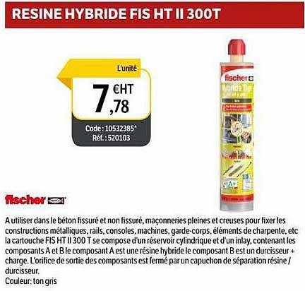fischer resine hybride fis ht ii 300t