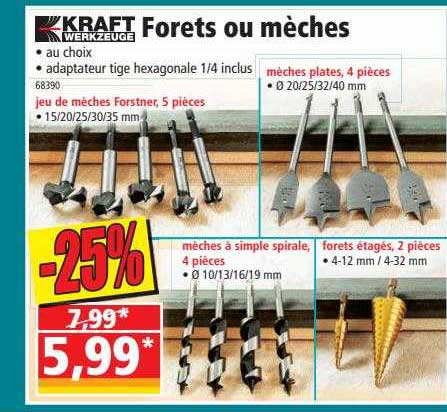 forets ou mèches kraft werkzeuge
