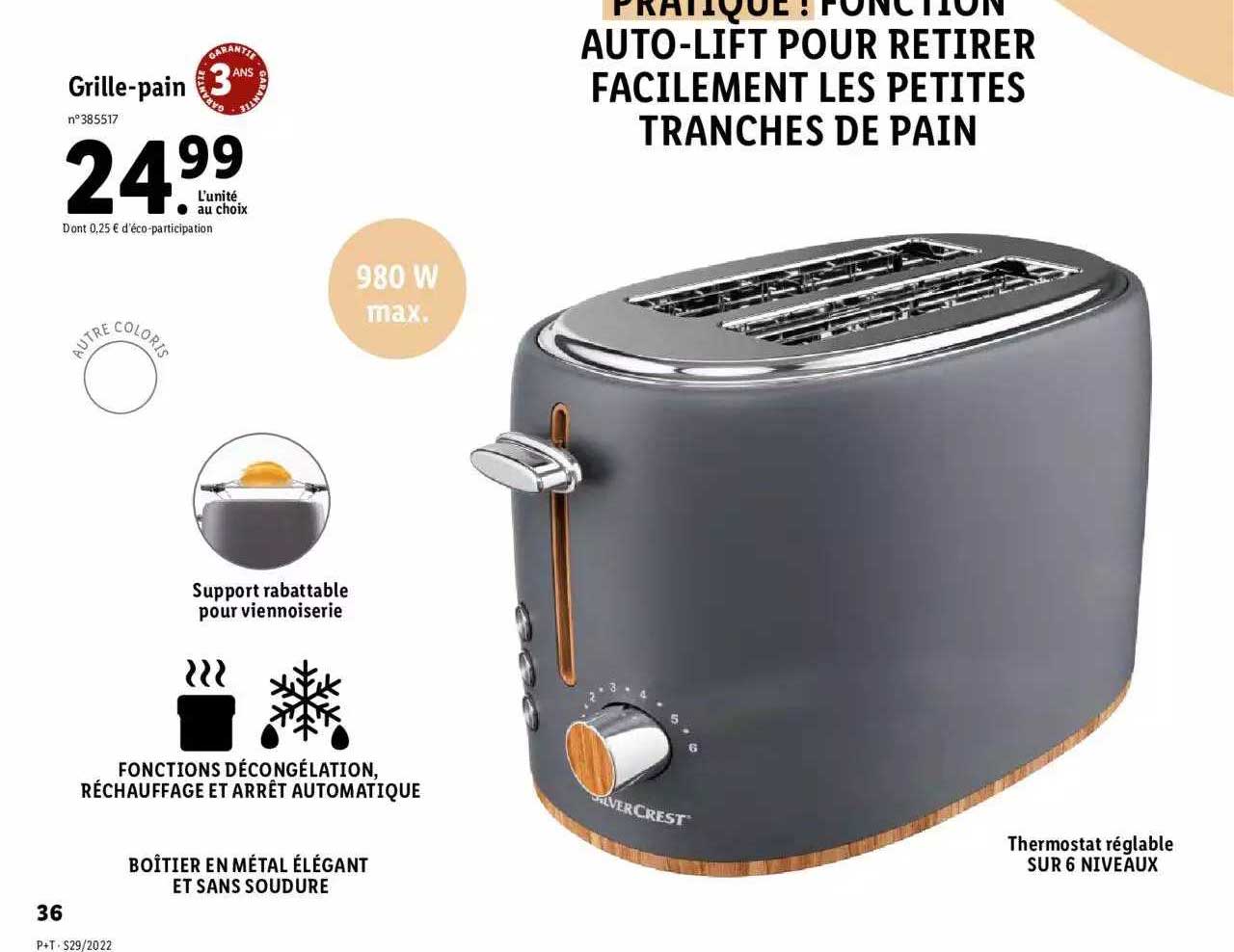 grille-pain silvercrest