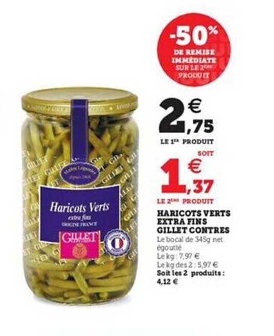 Haricots Verts Extra Fins Gillet Contres